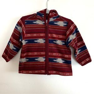 Old Navy Baby Fleece Zipper Hoodie Jacket in Aztec Print Size: 6-12 Months